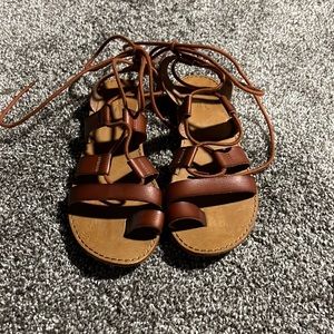 Brown gladiator sandals